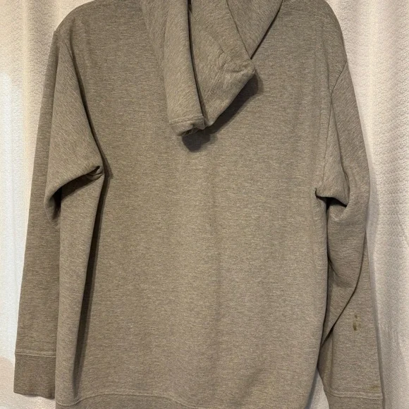 Distressed North Face Men's Gray Hoodie - Picture 3 of 4
